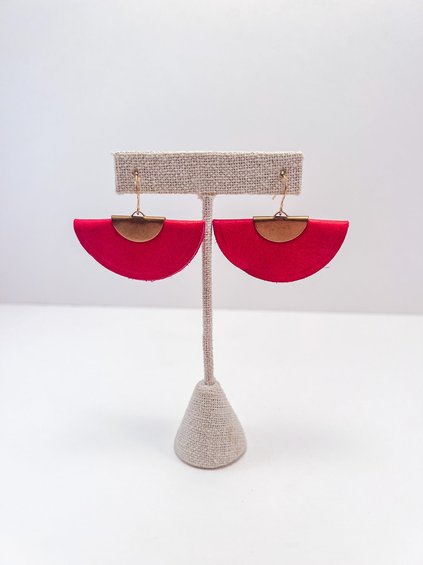Sarah’s Folded Leather Earrings