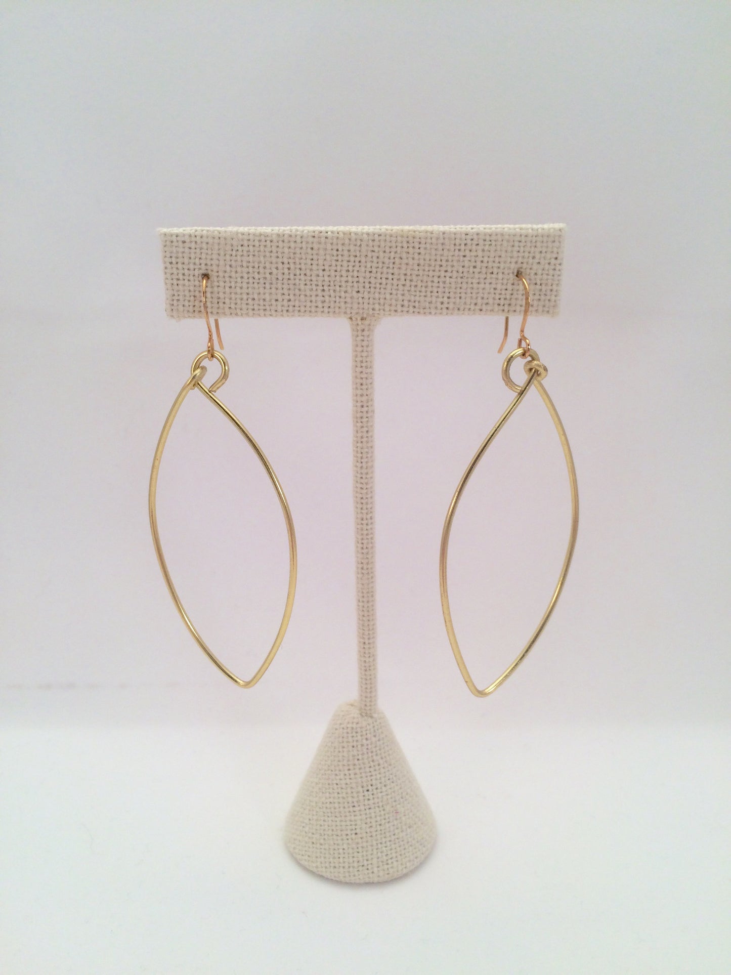 pointed oval earrings