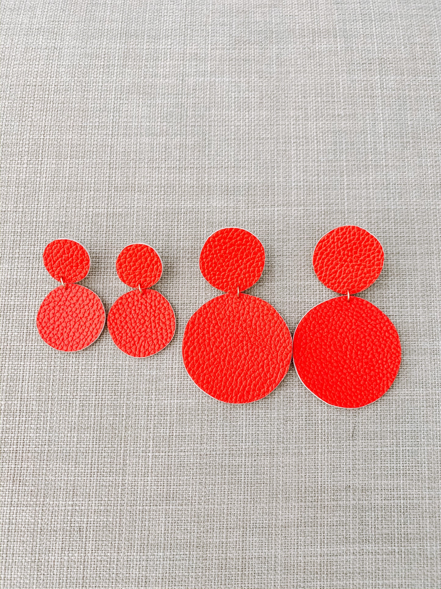 double circle stud earrings