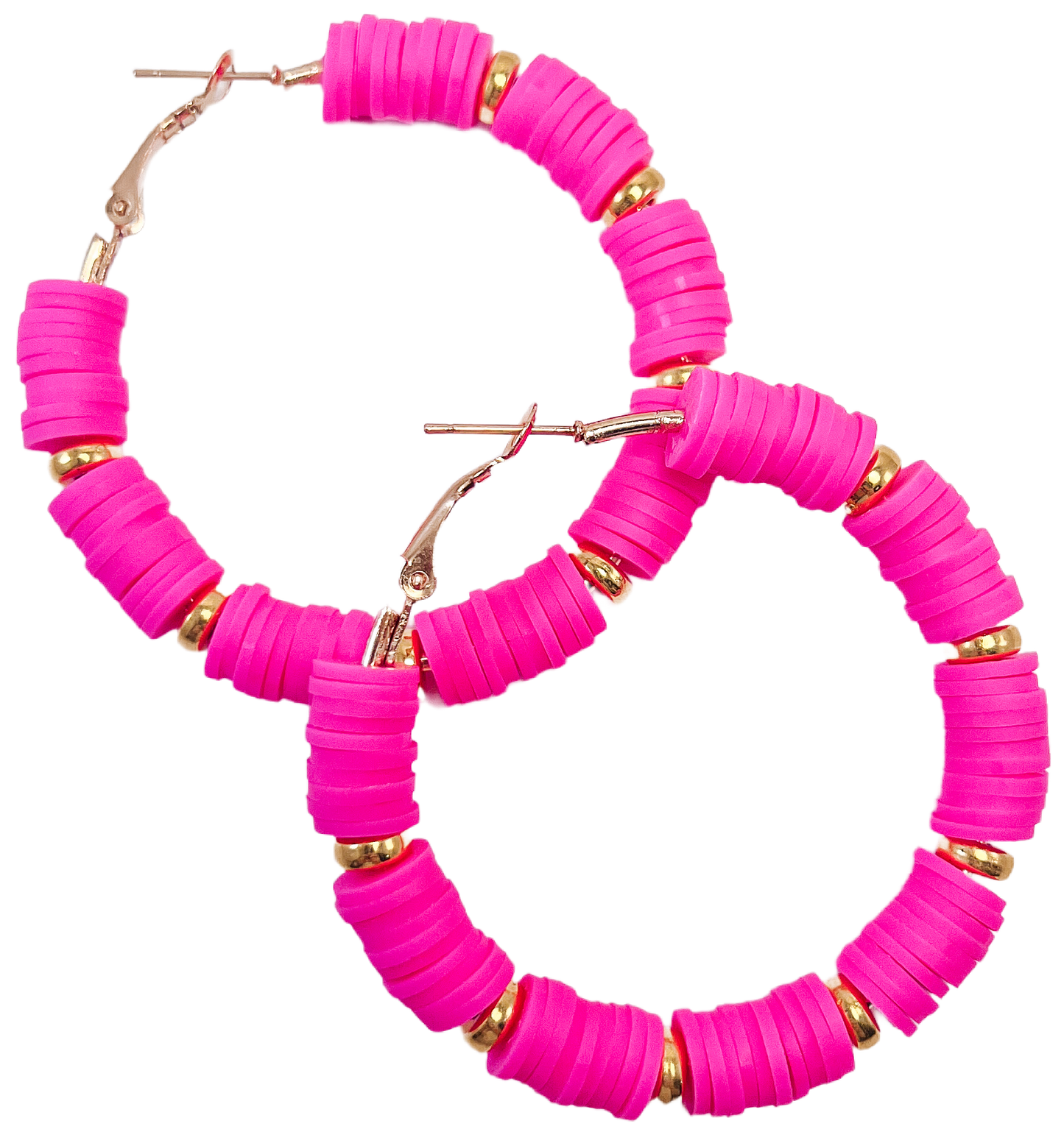 Heishi Hoops with Spacer