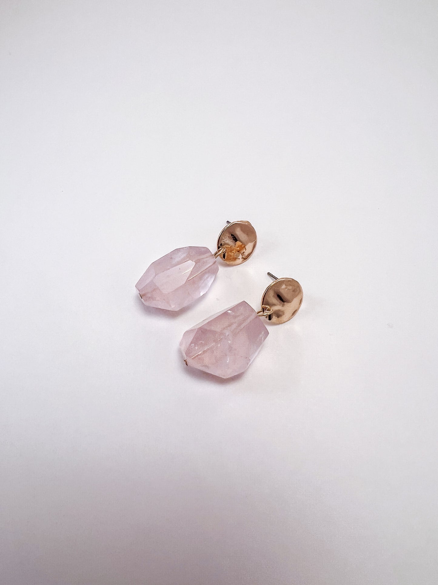Hammered Stud Drop Earrings