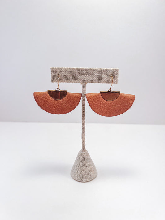 Sarah’s Folded Leather Earrings