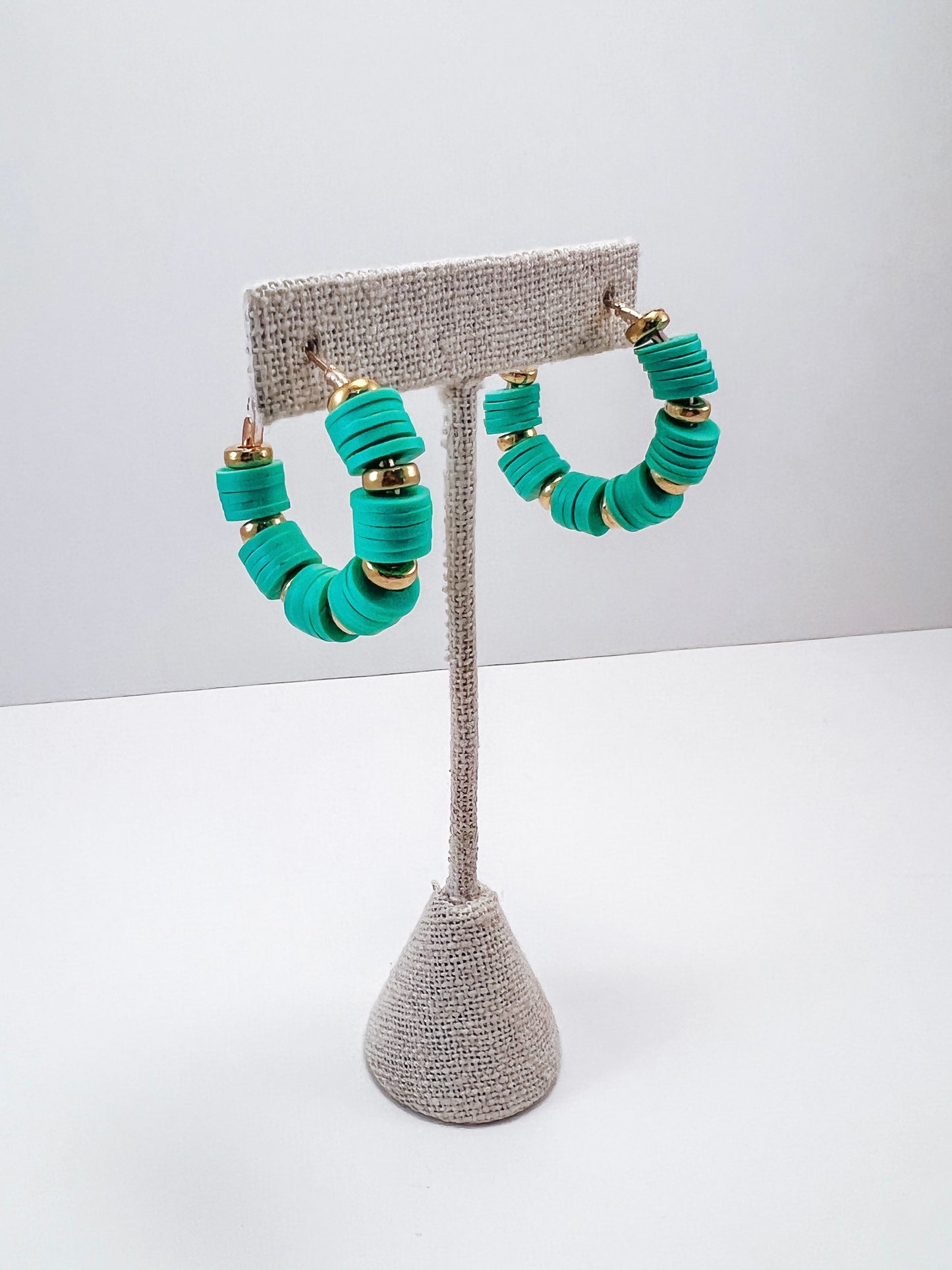 Heishi Hoops with Spacer
