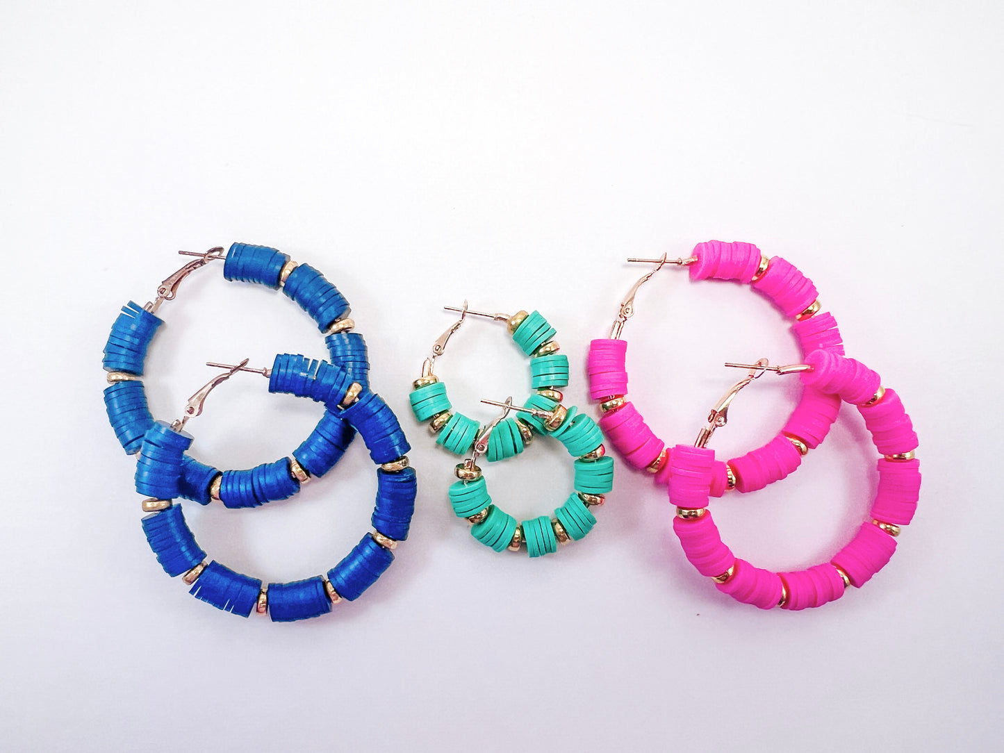 Heishi Hoops with Spacer