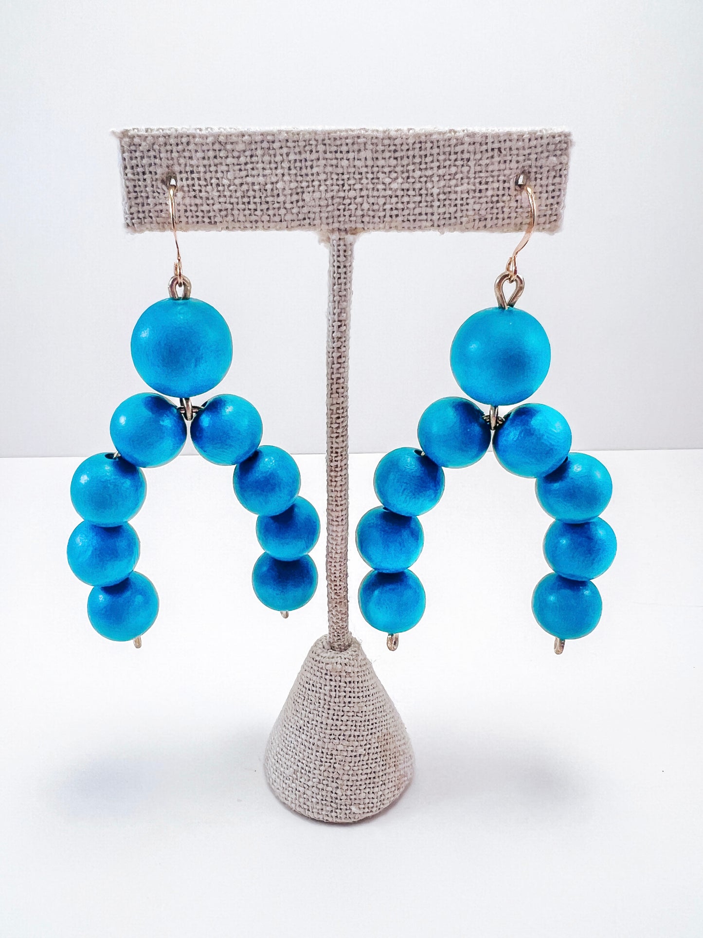 Beaded Horseshoe Earrings