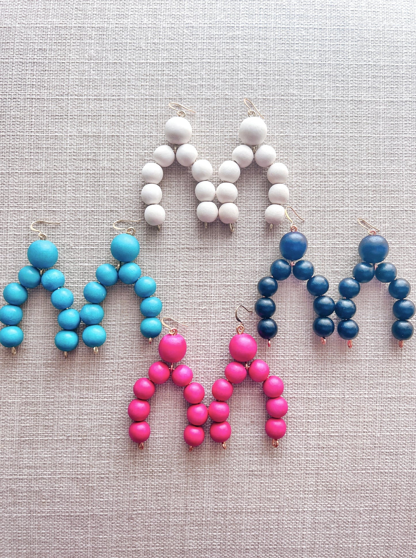 Beaded Horseshoe Earrings