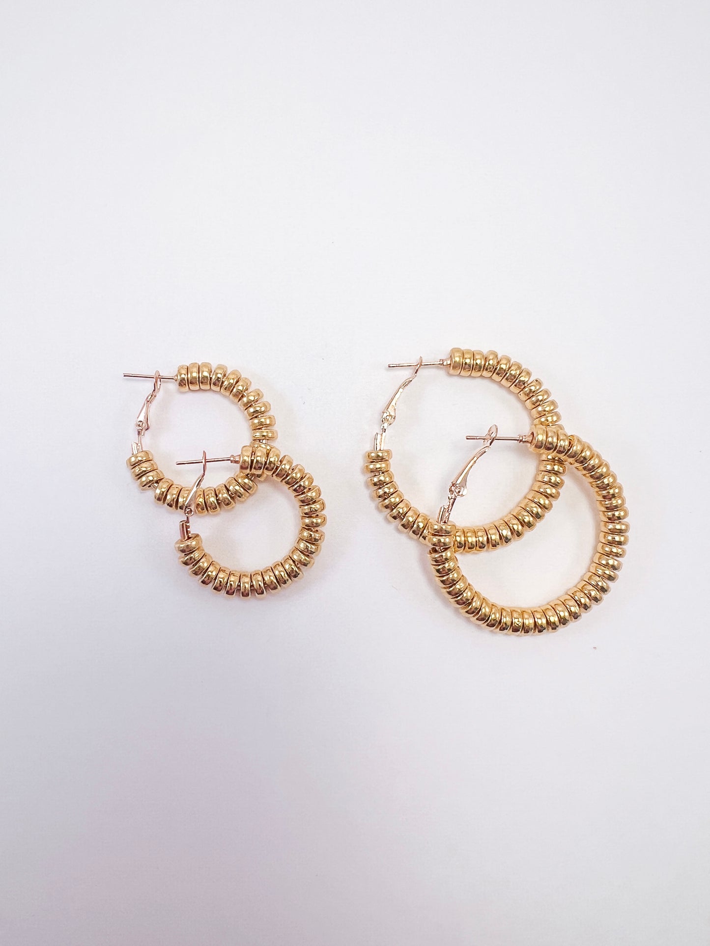 Airy Beaded Hoops