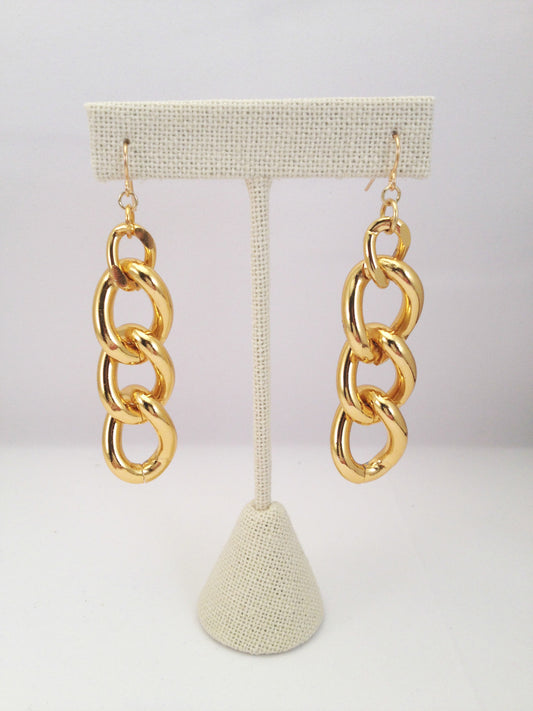 3 chaink link earrings