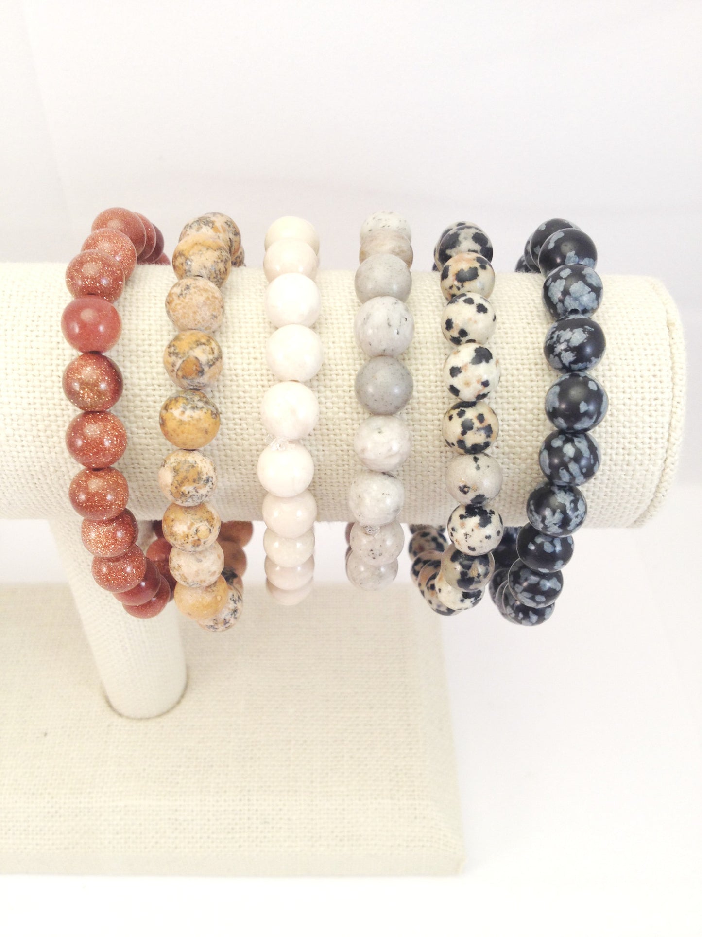 plain neutral stretch bracelets