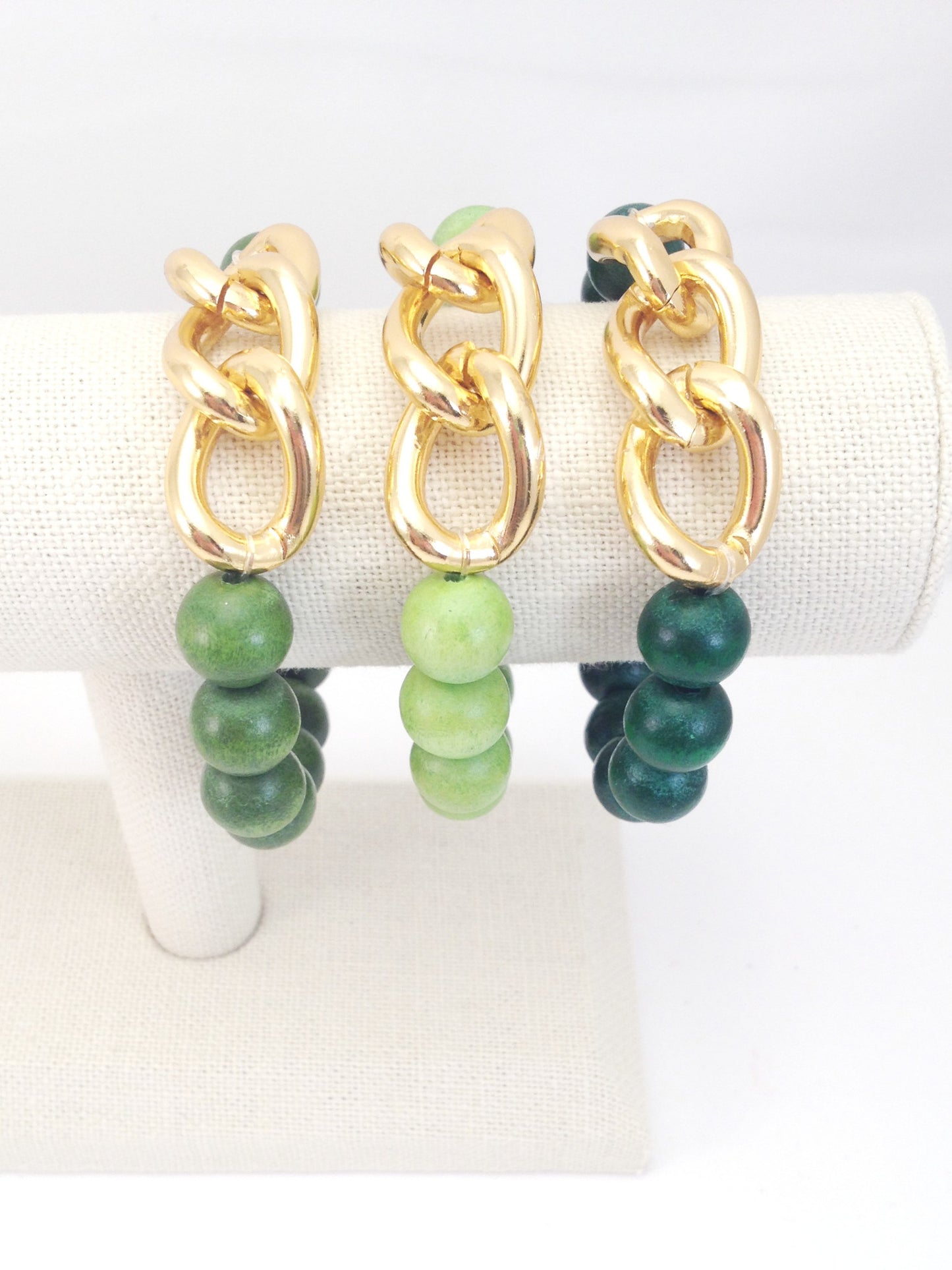 3 chain link stretch bracelet