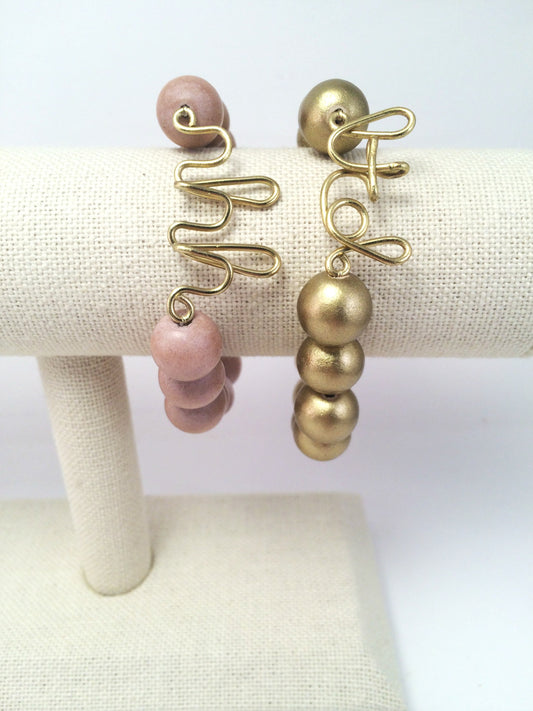 3 initial personalized stretch bracelet large