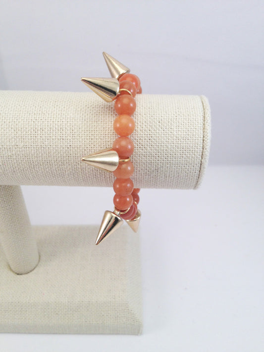 gold spike stretch bracelet