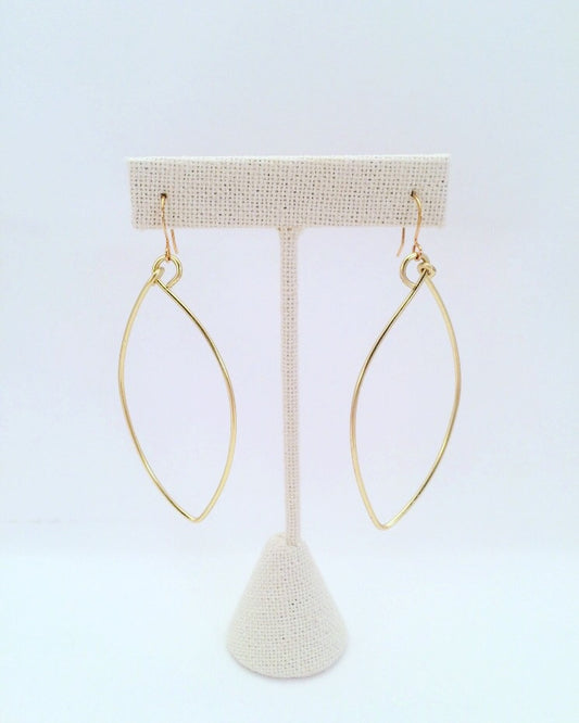 pointed oval earrings