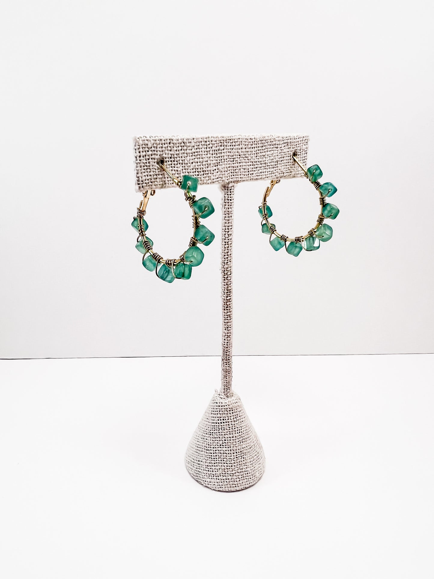 beaded wrapped hoops