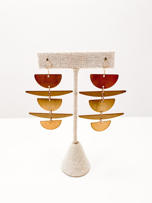 Half Moon and Sliver Earrings