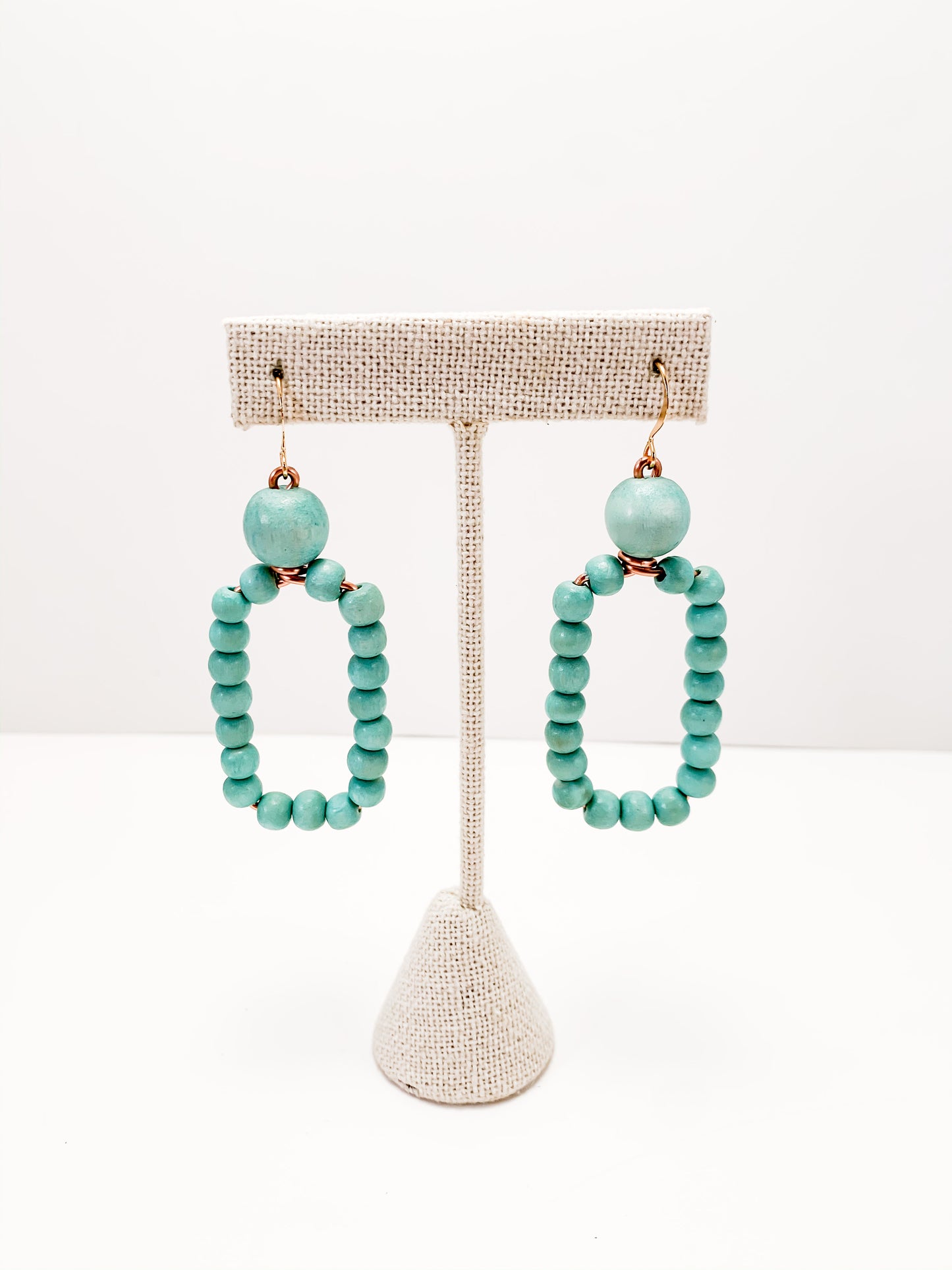 Beaded Rectangle Earrings