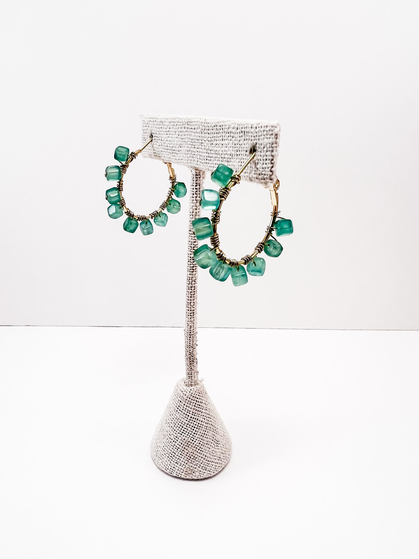 beaded wrapped hoops
