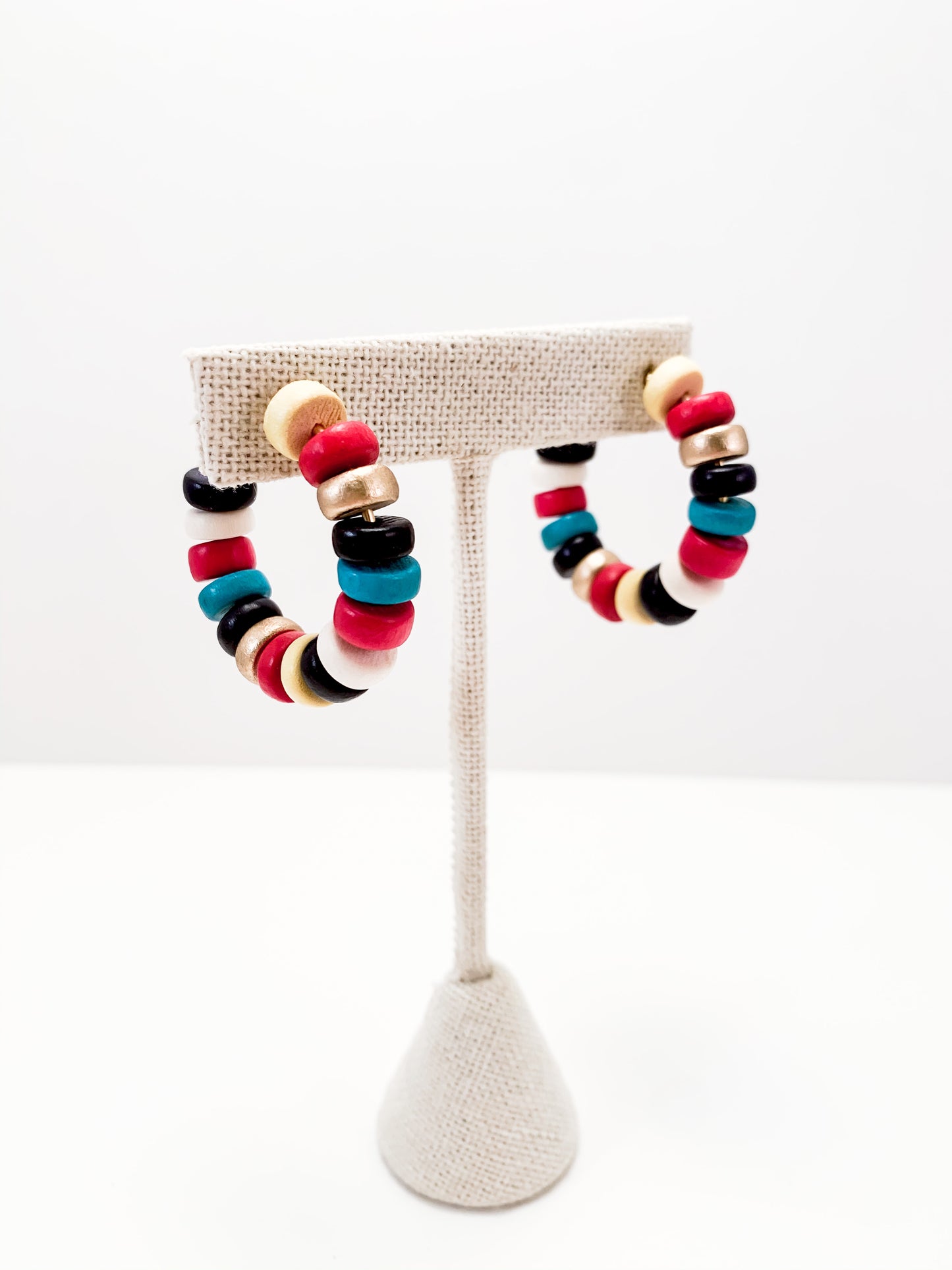 Airy Beaded Hoops