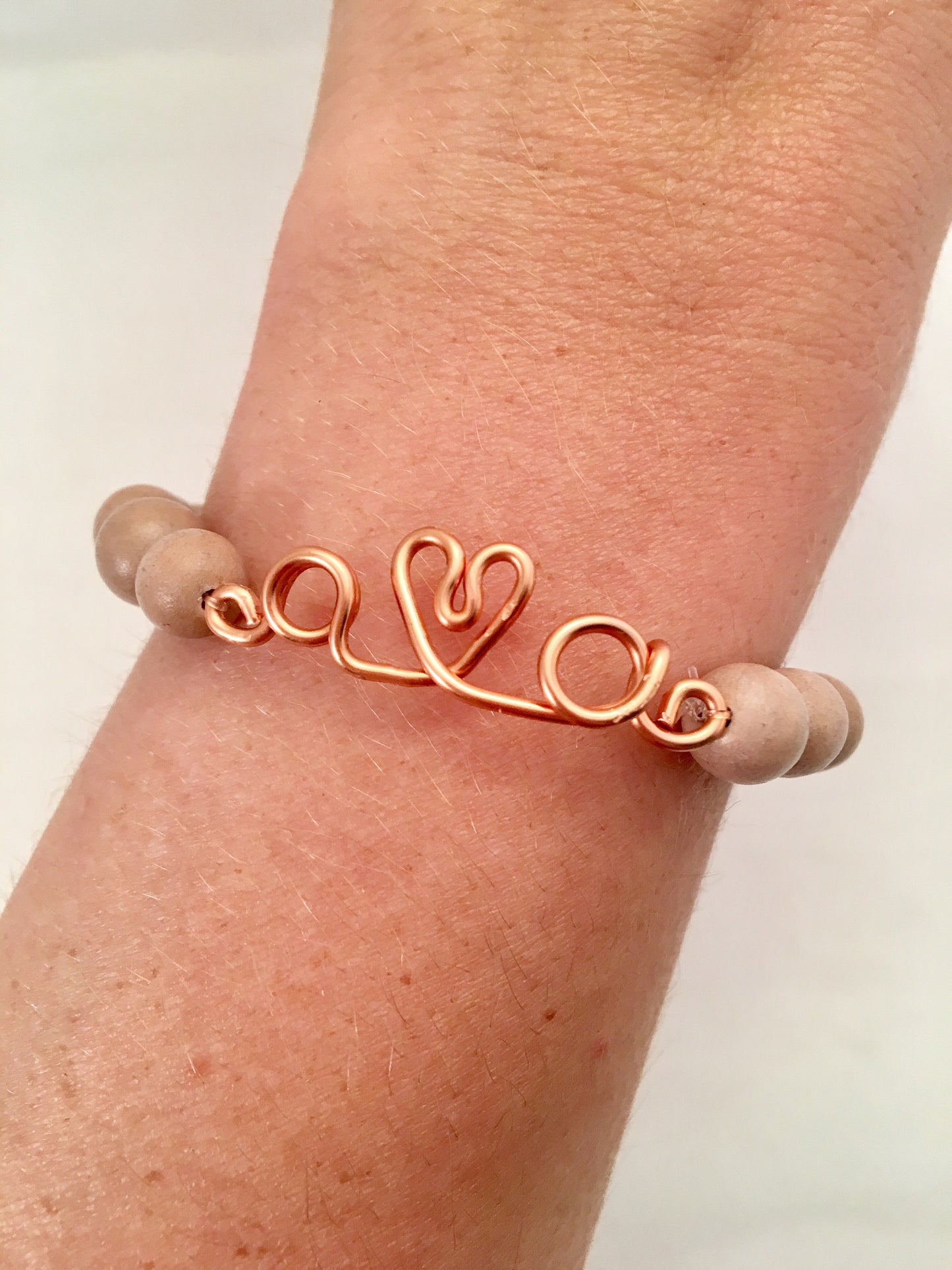 2 initial heart bracelet