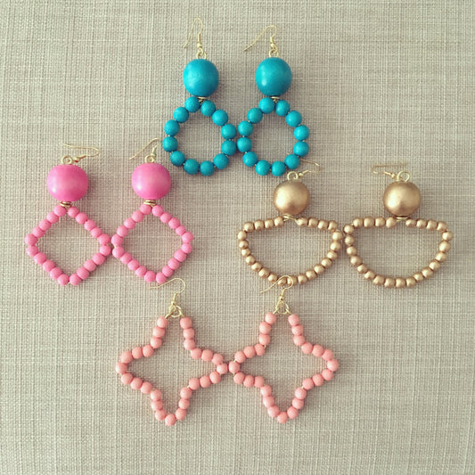 beaded statement earrings