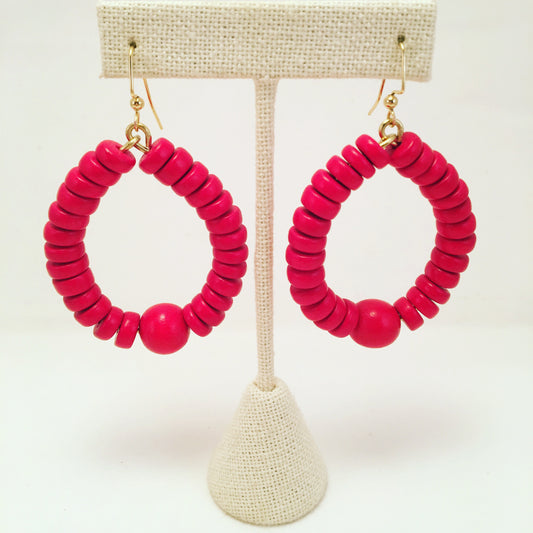 Beaded Disc Hoops