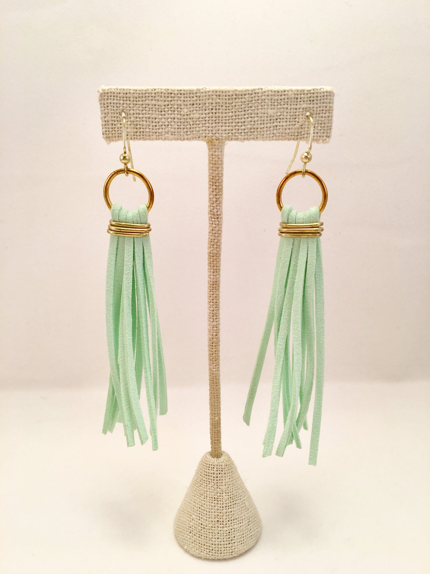 leather tassel earrings