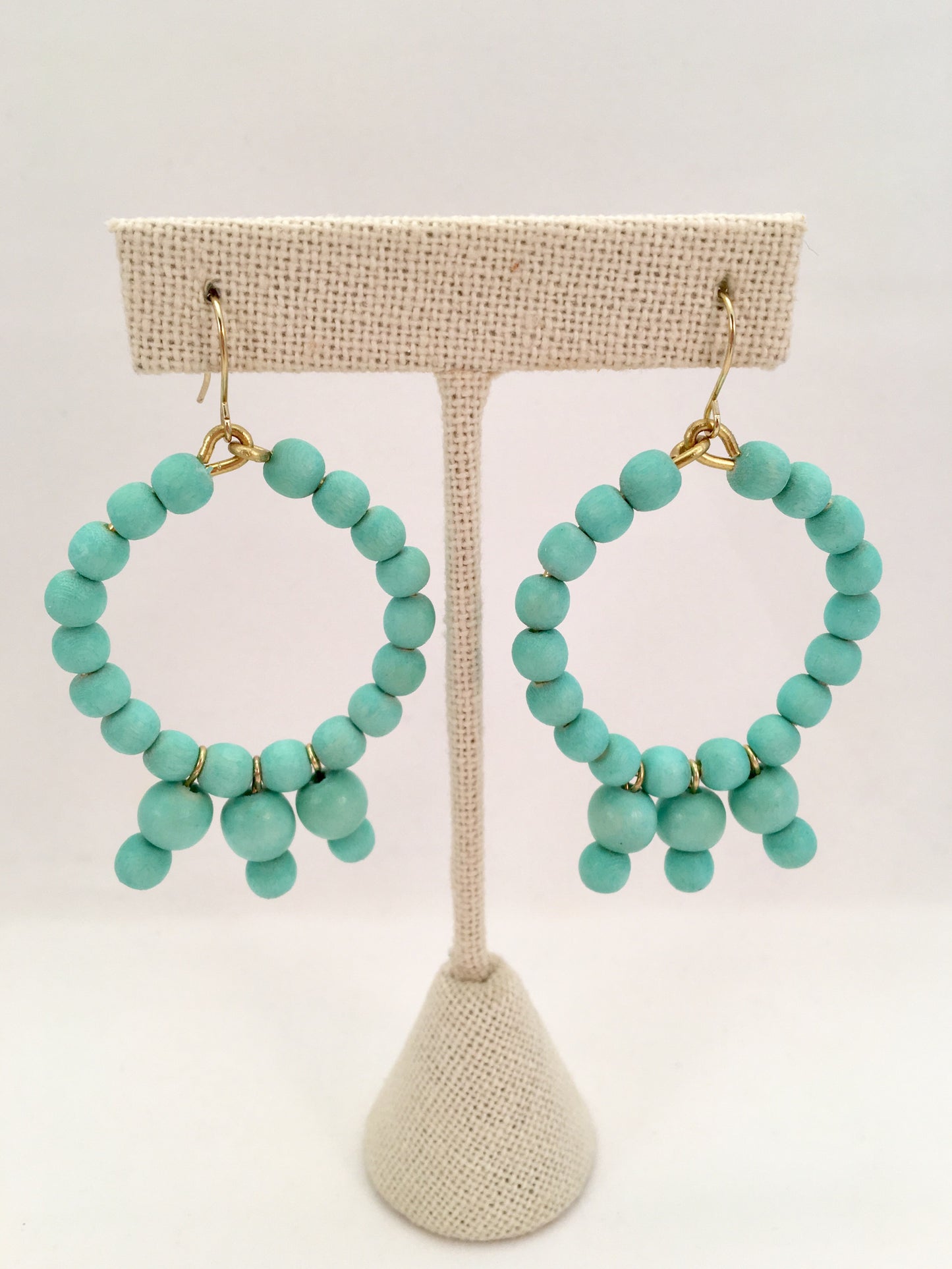 beaded hoop and drops