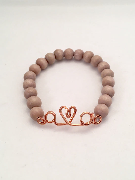 2 initial heart bracelet