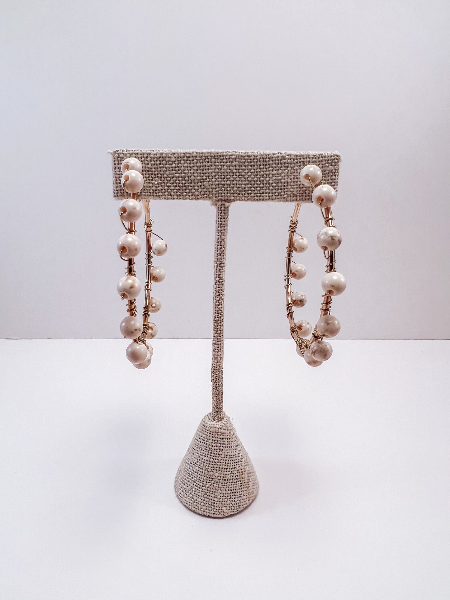 beaded wrapped hoops