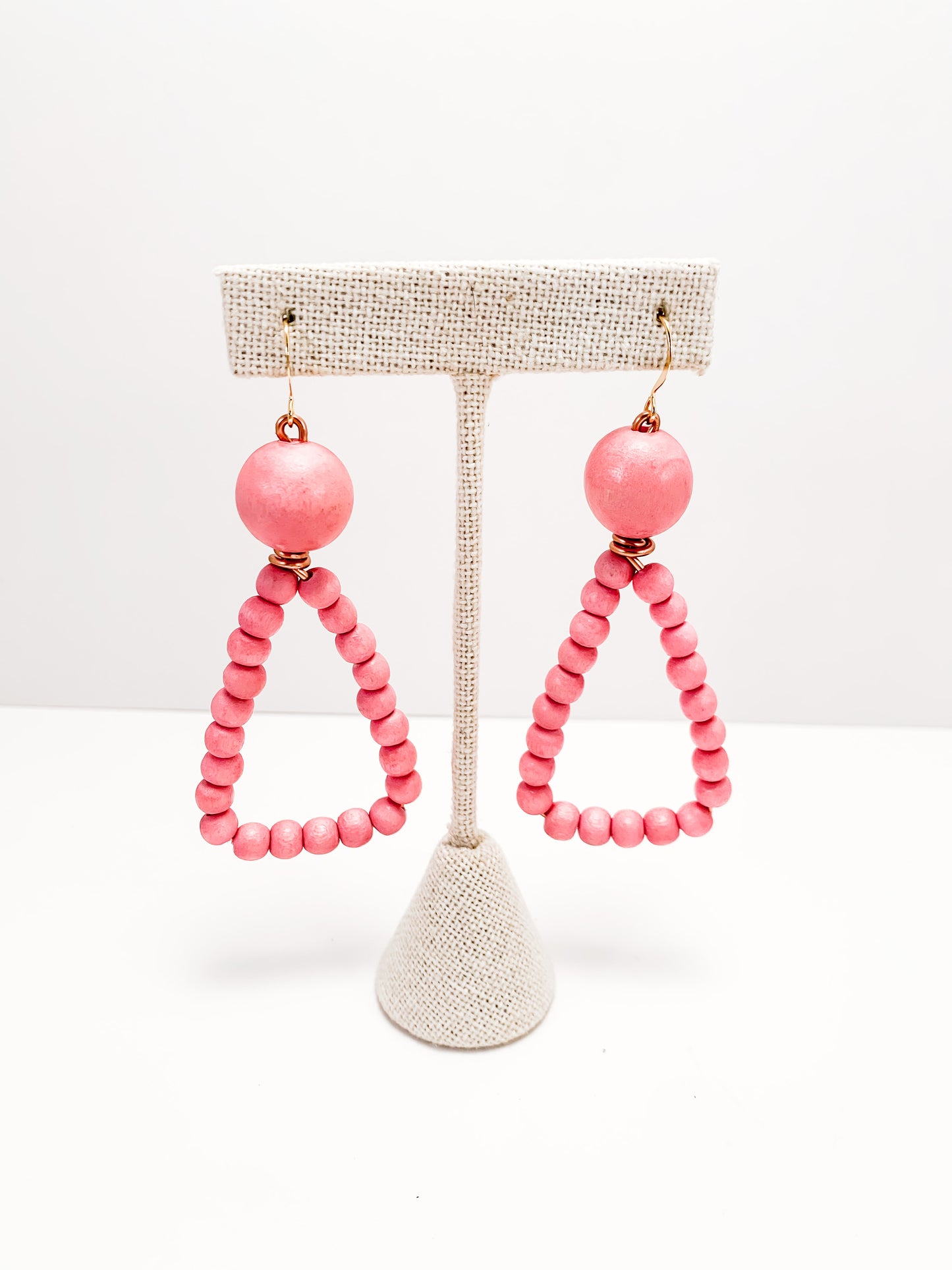 Beaded Triangle Earrings