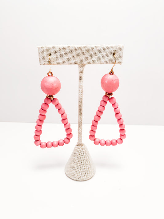 Beaded Triangle Earrings