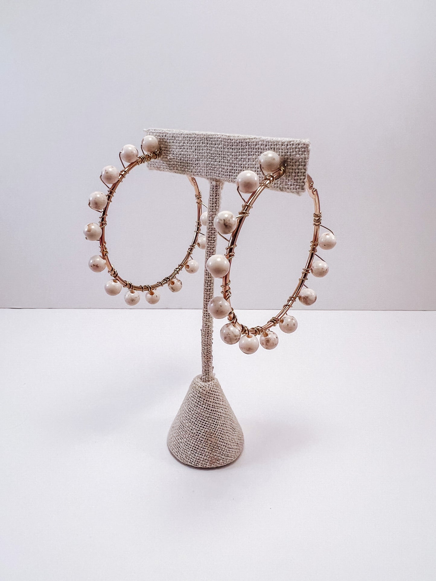 beaded wrapped hoops
