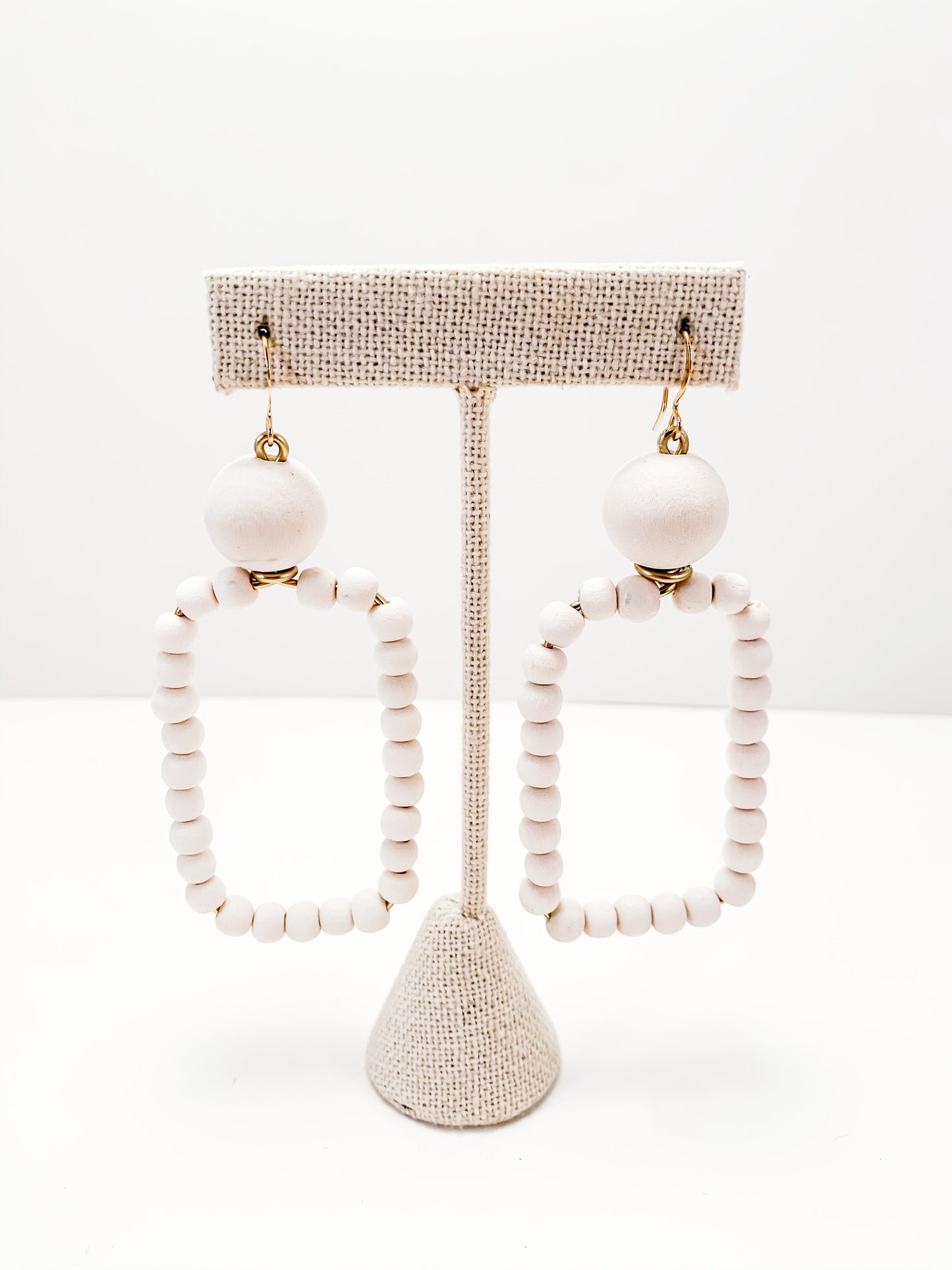 Beaded Rectangle Earrings
