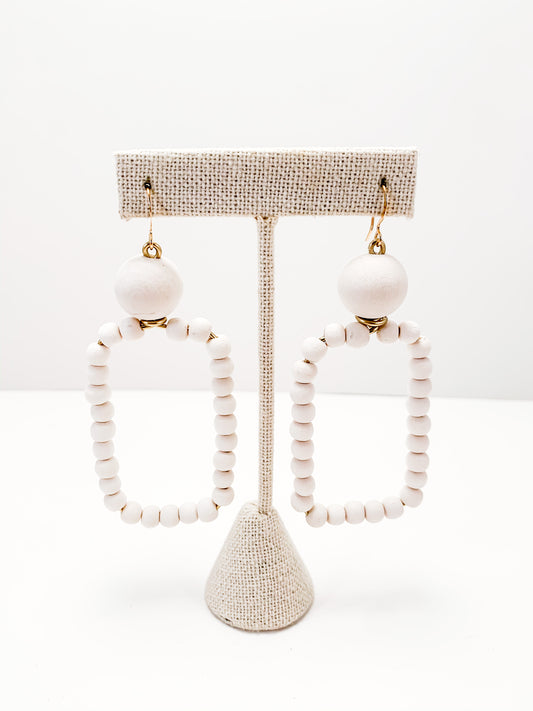 Beaded Rectangle Earrings
