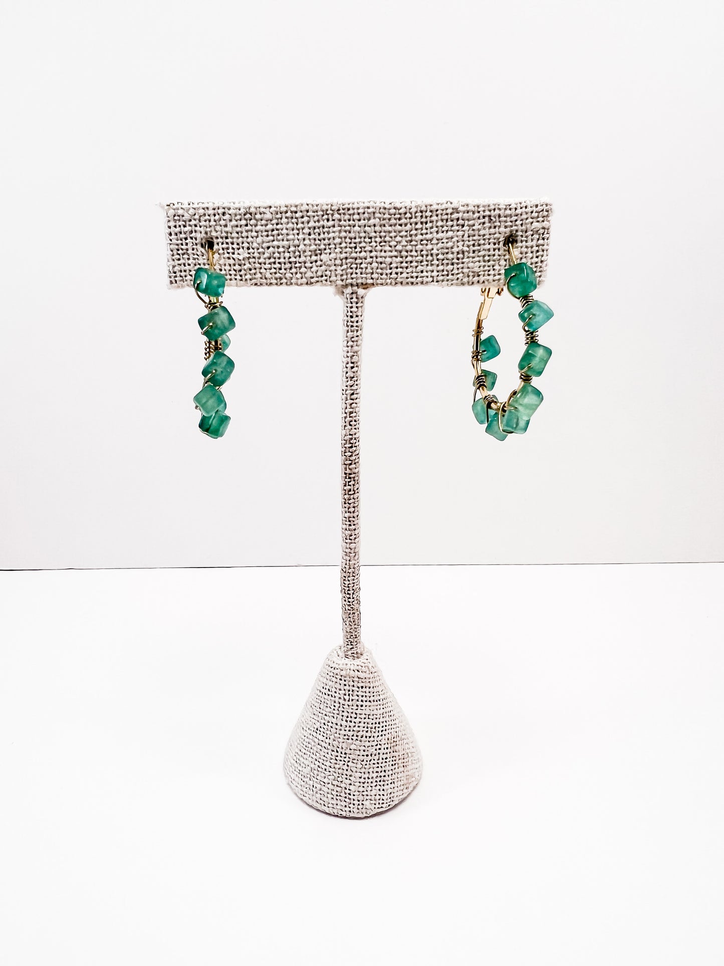 beaded wrapped hoops