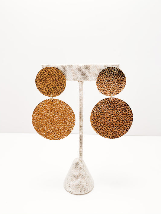 double circle stud earrings