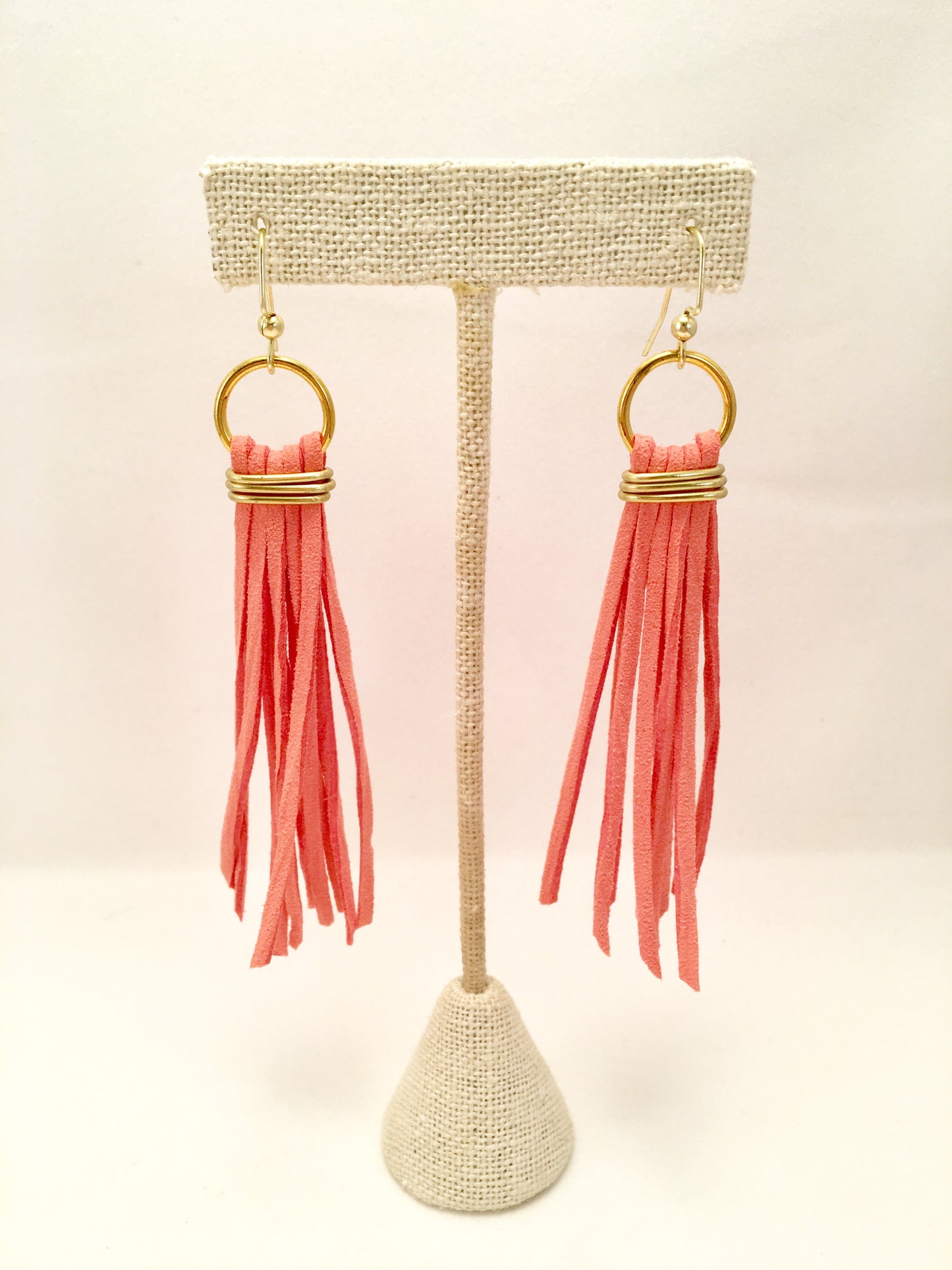 leather tassel earrings